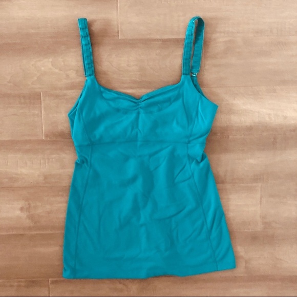 LULULEMON Free Ya Tank Teal Top size 6 - Picture 2 of 7